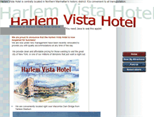 Tablet Screenshot of harlemvistahotel.com